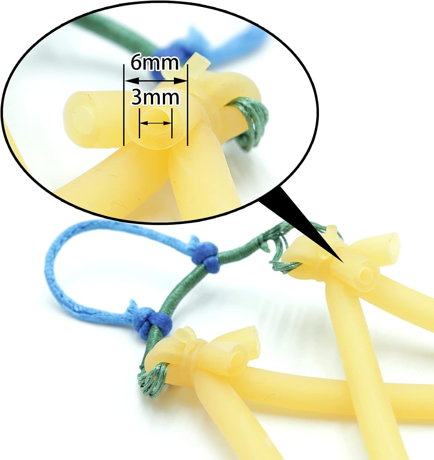 5/8Pcs Fishing Slingshot Replacement Bands Tubular Natural Latex Elastic Hunting Slingshot Rubber Tubing Band for Archery Slingbow Arrows