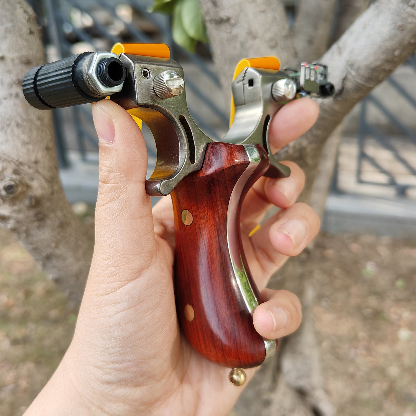 Hunting Slingshot with Laser Powerful Slingshots High Velocity Catapult with 5 Rubber Bands, 100 Slingshot Clay Ammo for Professional Hunting Slingshots Powerful Sling Shot with Aiming Sight