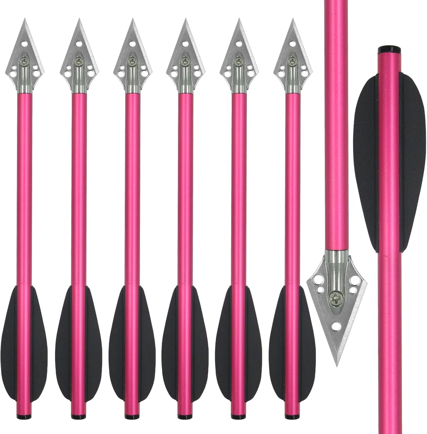 6.3" Pistol Crossbow Bolts with Sharp Blade Mini Crossbow Pistol Arrows for Adults Aluminium Crossbow for Outdoor Hunting (Pack of 6/12/24)