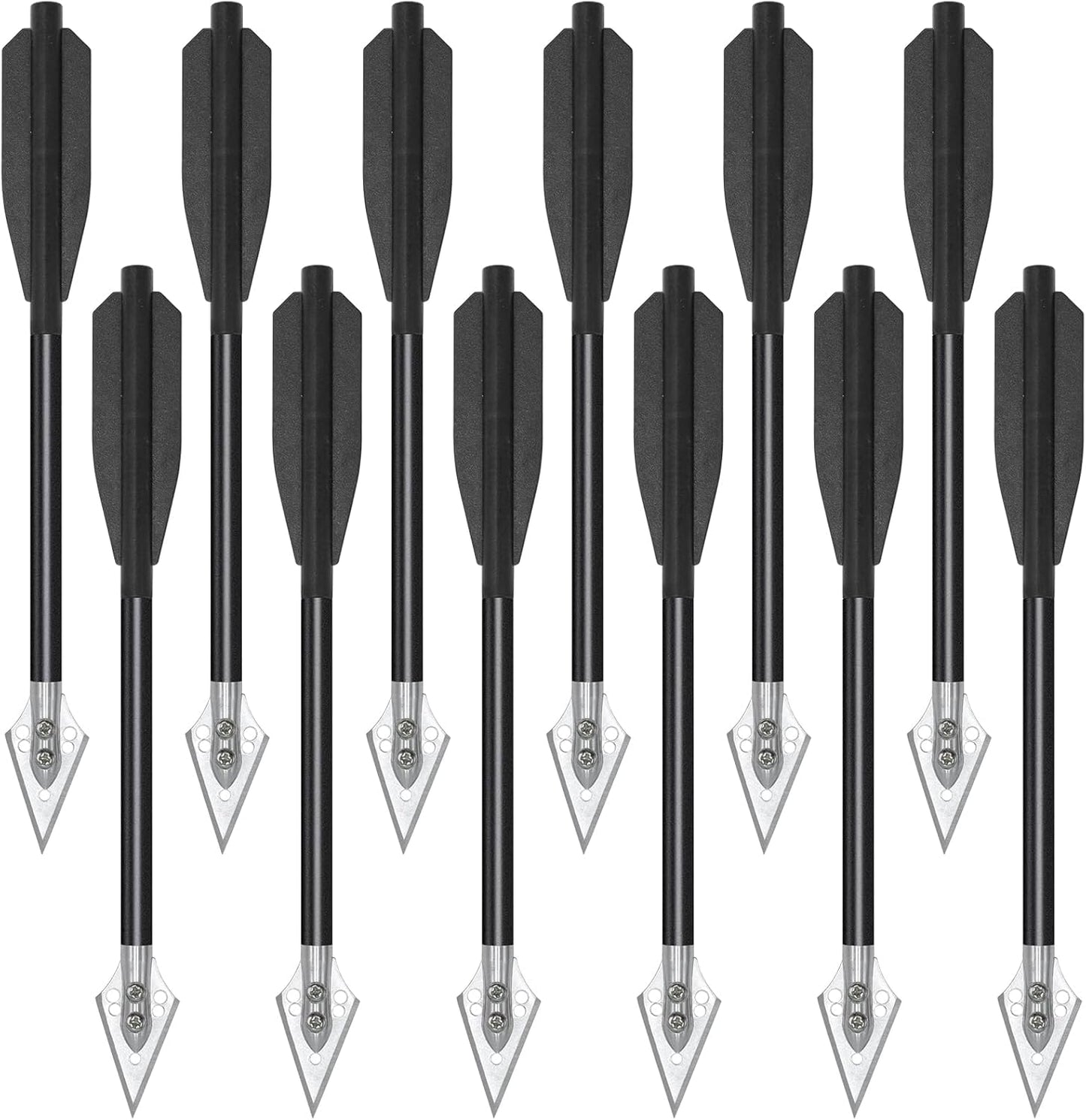 6.3" Mini Crossbow Bolts with Sharp Steel Broadhead Tips Aluminum Mini Crossbow Pistol Arrows Pistol Crossbow Arrows for 50-80lbs Mini Crossbow Hunting Target Practice