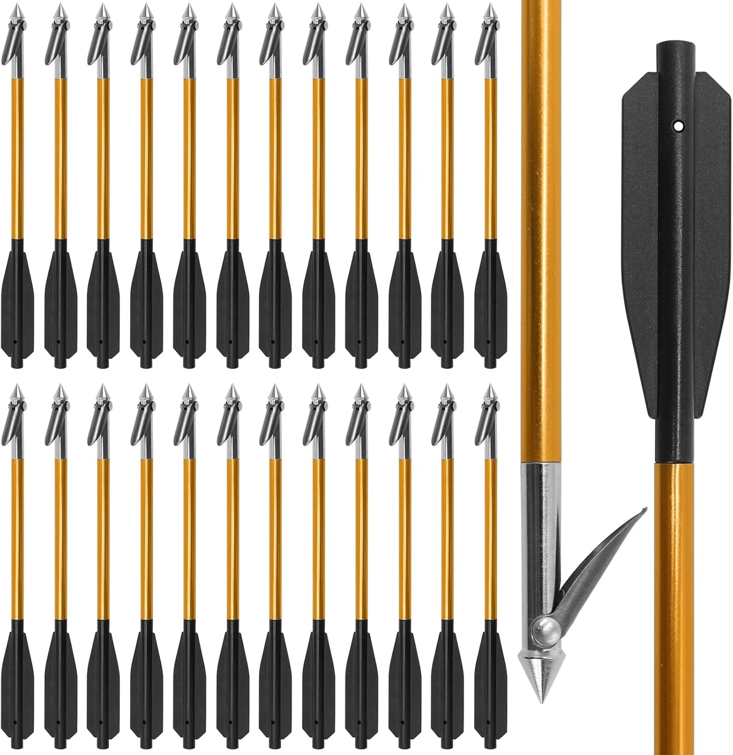 6.8 Inch Aluminium Fishing Bolts with Harpoon Pistol Crossbow Bolts for Fishing with Steel Point Fishing Arrows for Outdoor Hunting Fishing