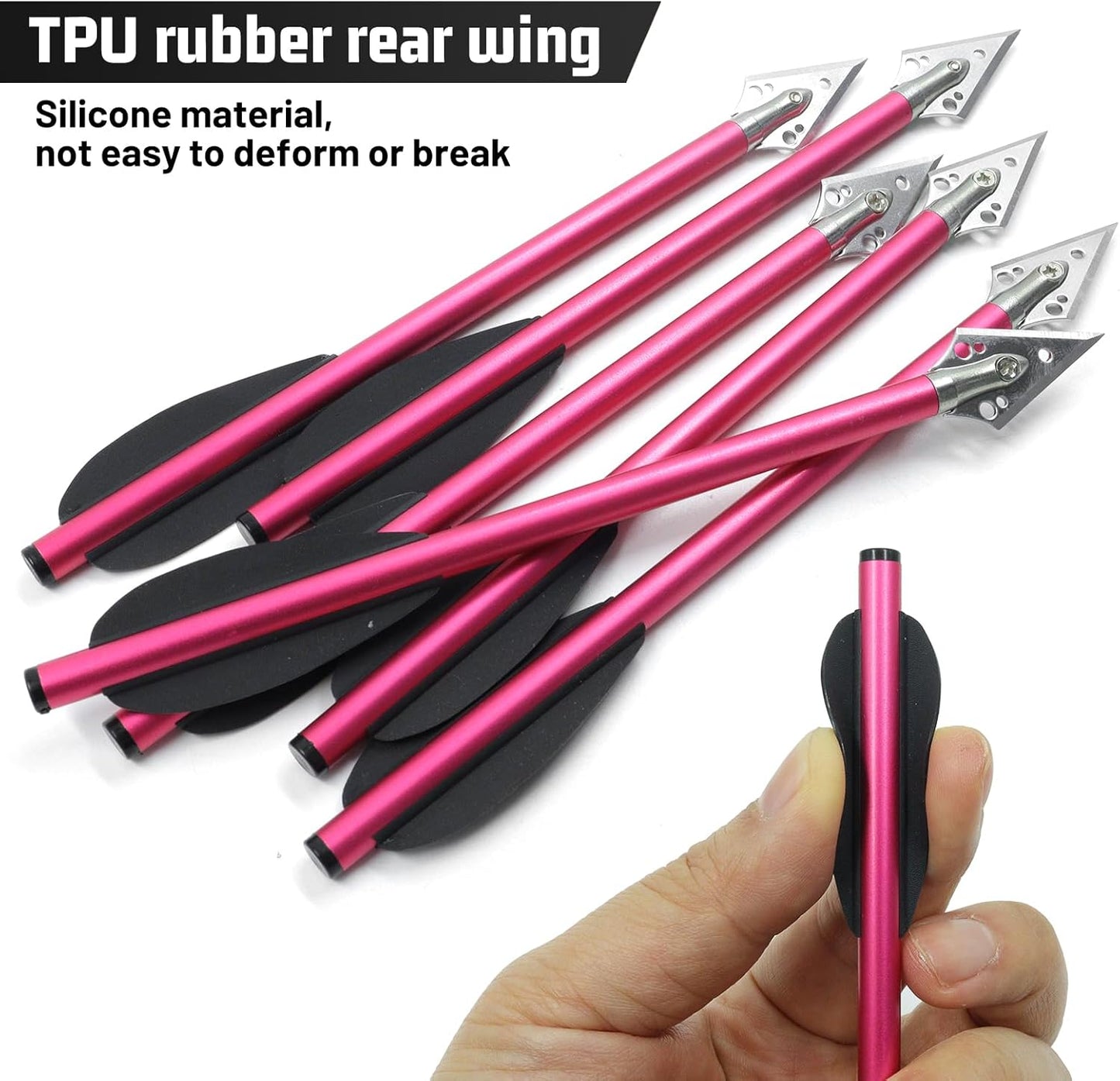 6.3" Pistol Crossbow Bolts with Sharp Blade Mini Crossbow Pistol Arrows for Adults Aluminium Crossbow for Outdoor Hunting (Pack of 6/12/24)