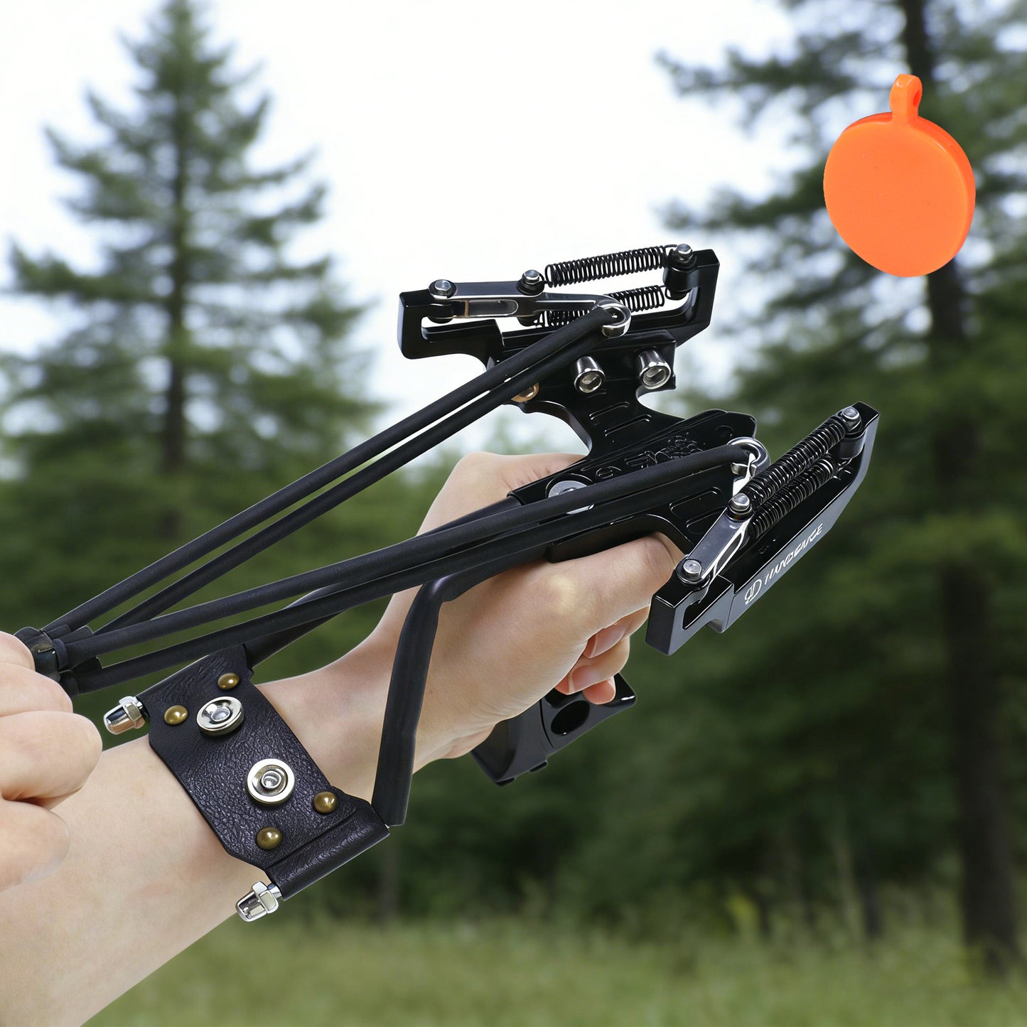 HANDBAIGE 5 Slingshot Ammo Bands with 1 Target Powerful Replacement Rubber Bands for Slingshots Hunting Tubular Bands for Shooting