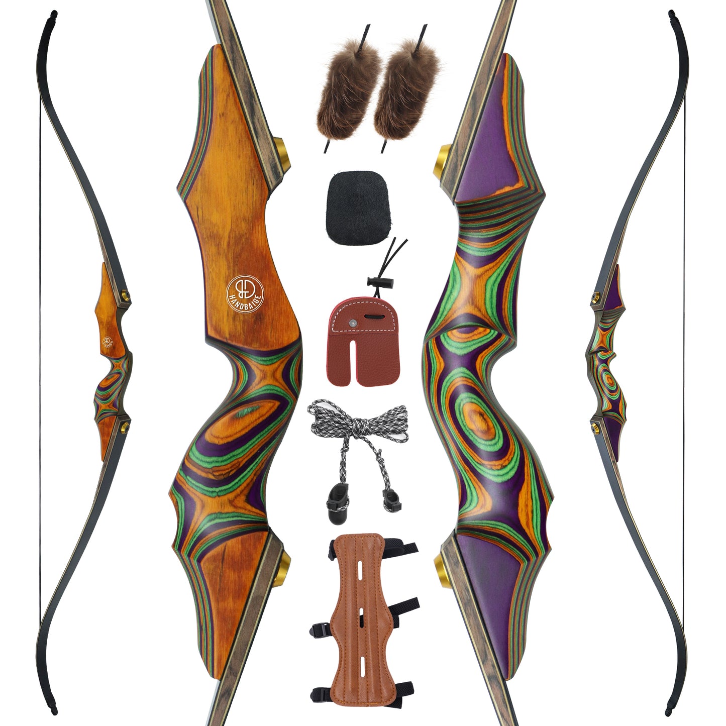 60" 20-60lb Takedown Recurve Bow Set for Adults Archery Bows with Arm Guard Right hand wooden recurve bows with arm and finger guard, archery hunting recurve bow set for adults
