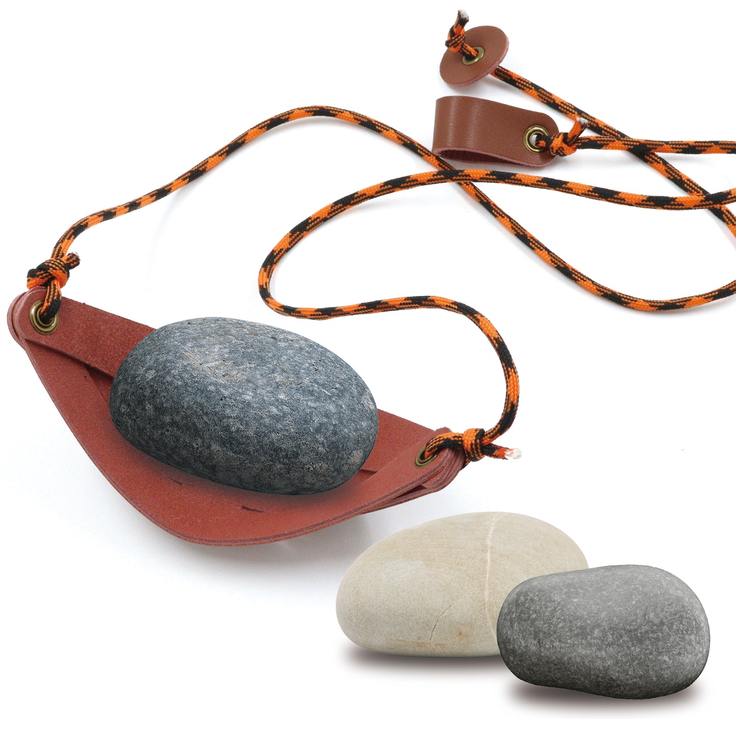 Plus Pouch Traditional Old-Fashioned Slingshot Handmade Paracord Shepherds slingshots Leather Throwing Sling Rock Thrower