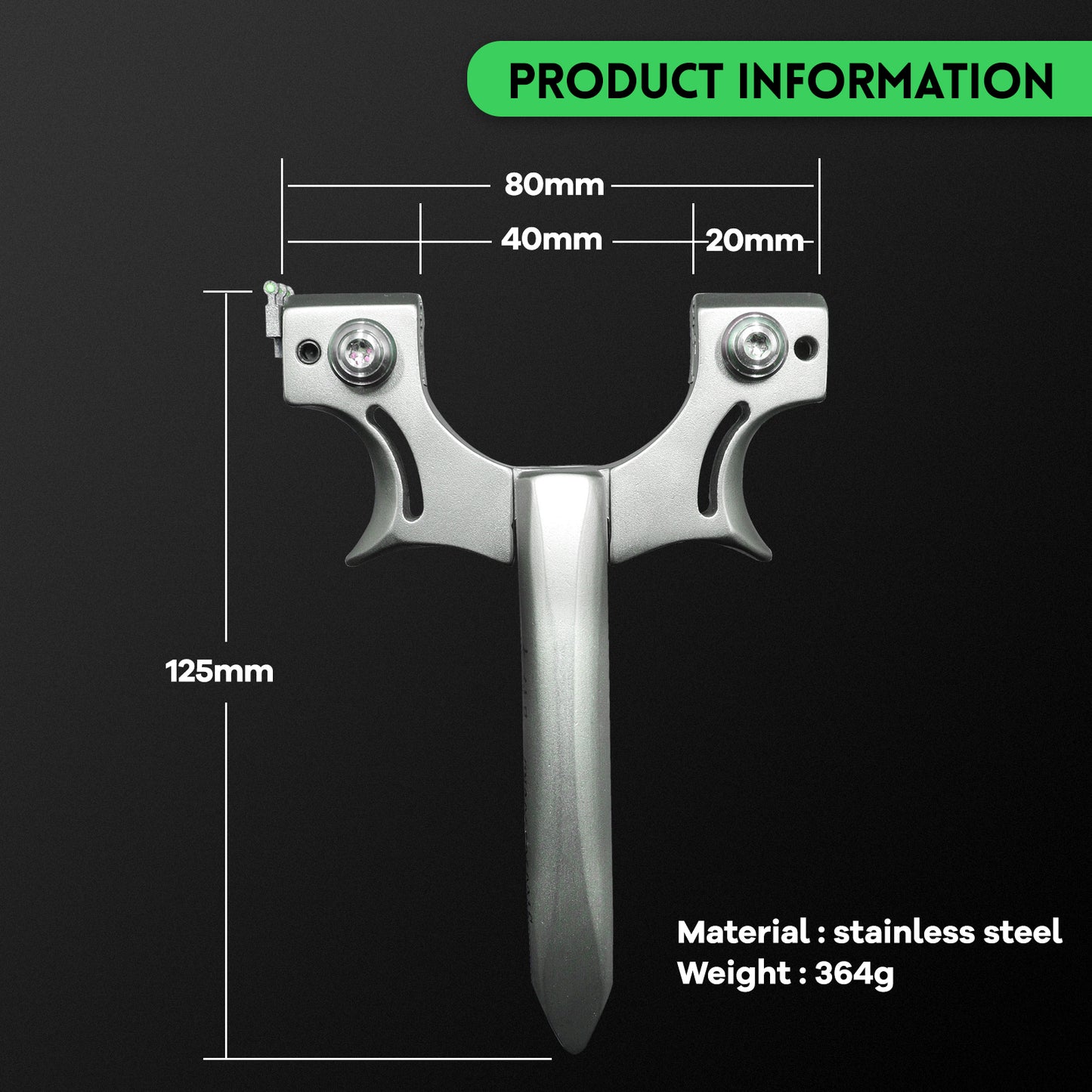 Professional Stainless Steel Slingshot with Sight for Adults High Velocity Slingshot Hunting Slingshot Set with 100 Ammo Balls and 6 Rubber Bands for Outdoor Shooting Practice