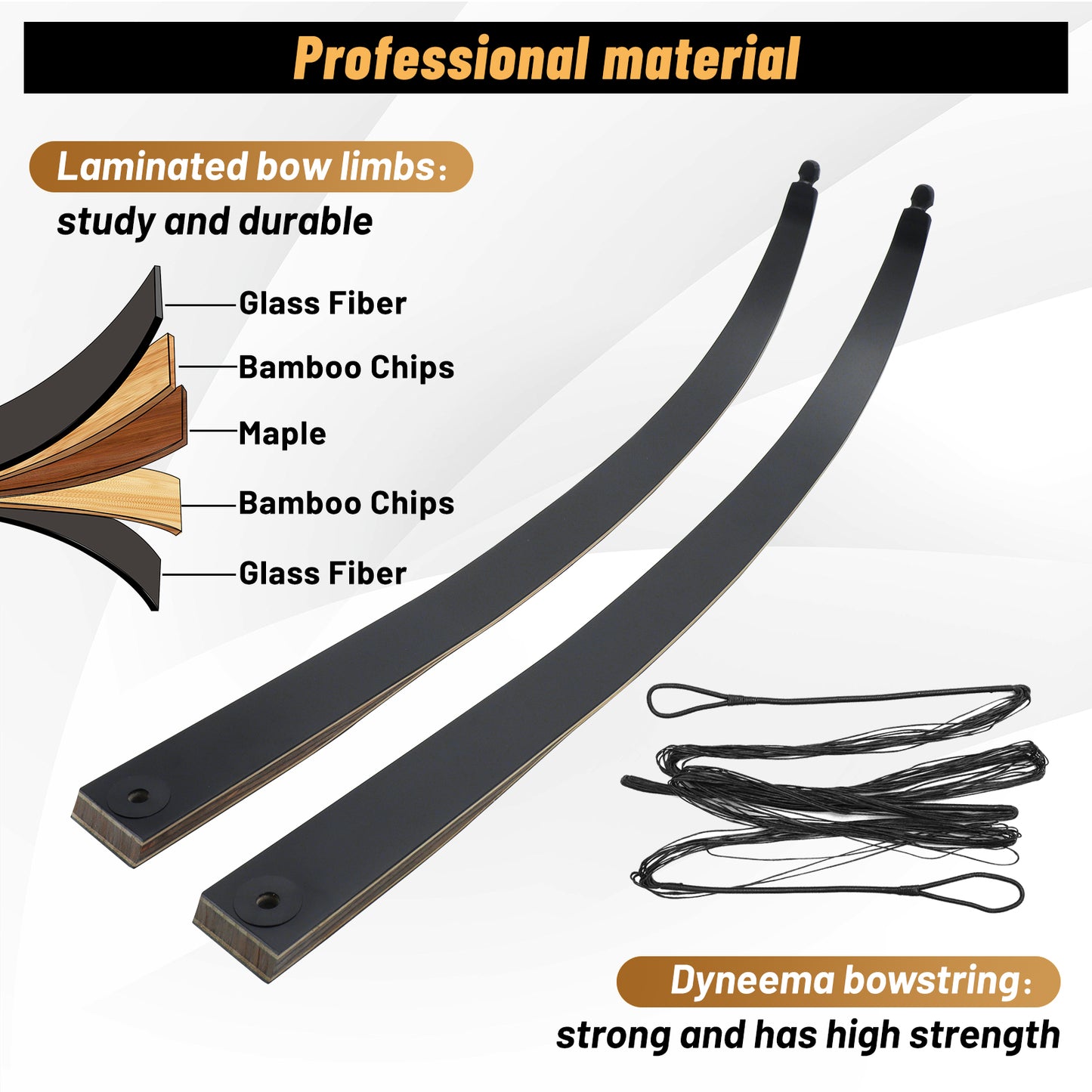 60'' 20-60lbs Archery Recurve Bow and Arrow for Adults Right Hand Takedown Wooden Recurve Bows with 6 Extra Arrow Heads and Bow Case