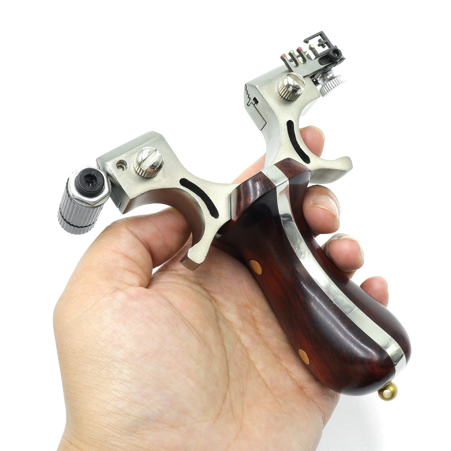 Hunting Slingshot with Laser Powerful Slingshots High Velocity Catapult with 5 Rubber Bands, 100 Slingshot Clay Ammo for Professional Hunting Slingshots Powerful Sling Shot with Aiming Sight