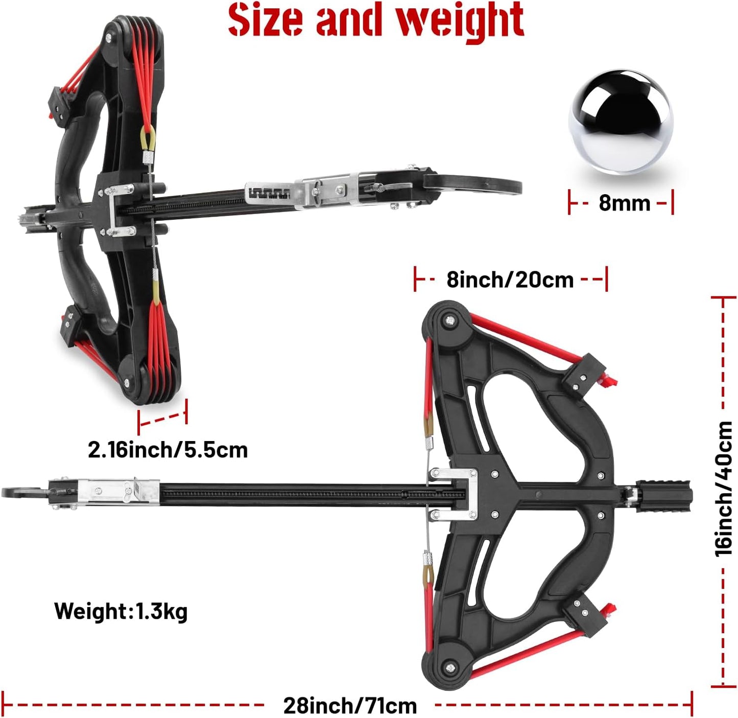 Compound Slingshot for Adult Professional High Impact Slingshot with Sight Hunting Compound Bow with Continuous Shooting