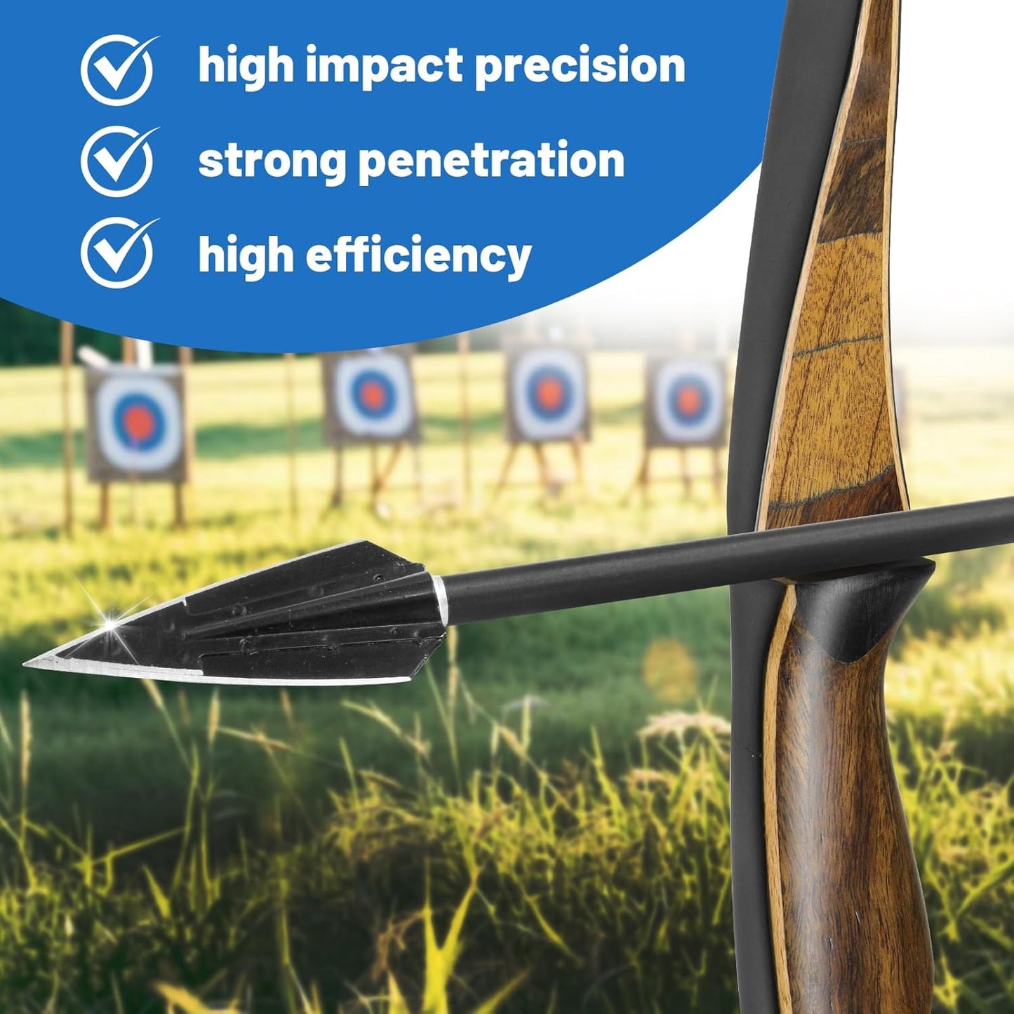 12pcs 150 Grain Screw in Archery Broadheads Hunting Arrowheads Archery Arrow Tips Fixed Blade Arrows Heads for Hunting Target Shooting Practice