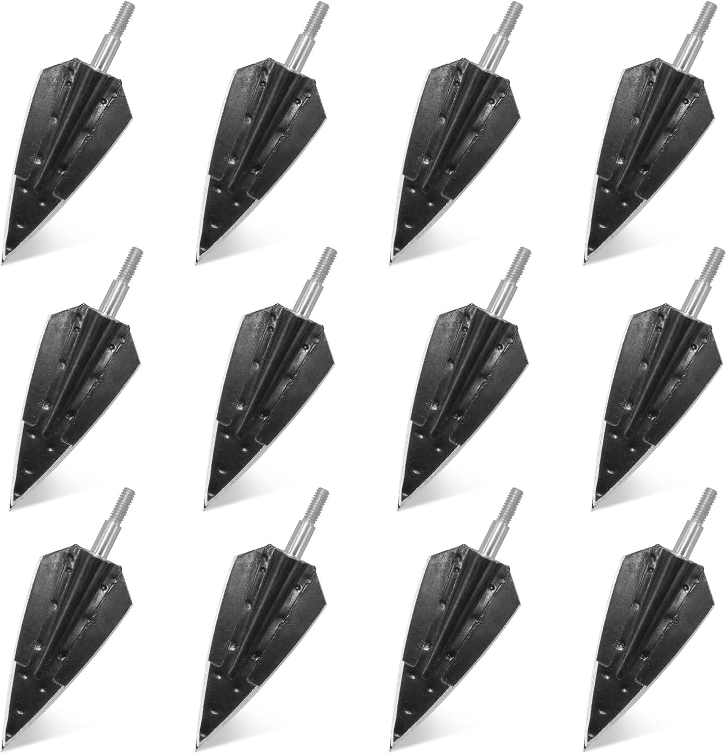 12pcs 150 Grain Screw in Archery Broadheads Hunting Arrowheads Archery Arrow Tips Fixed Blade Arrows Heads for Hunting Target Shooting Practice