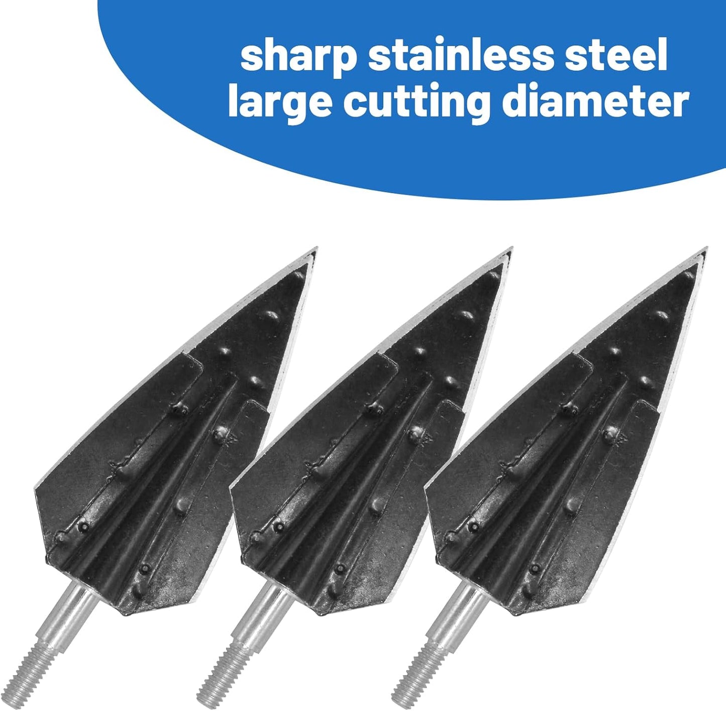 12pcs 150 Grain Screw in Archery Broadheads Hunting Arrowheads Archery Arrow Tips Fixed Blade Arrows Heads for Hunting Target Shooting Practice