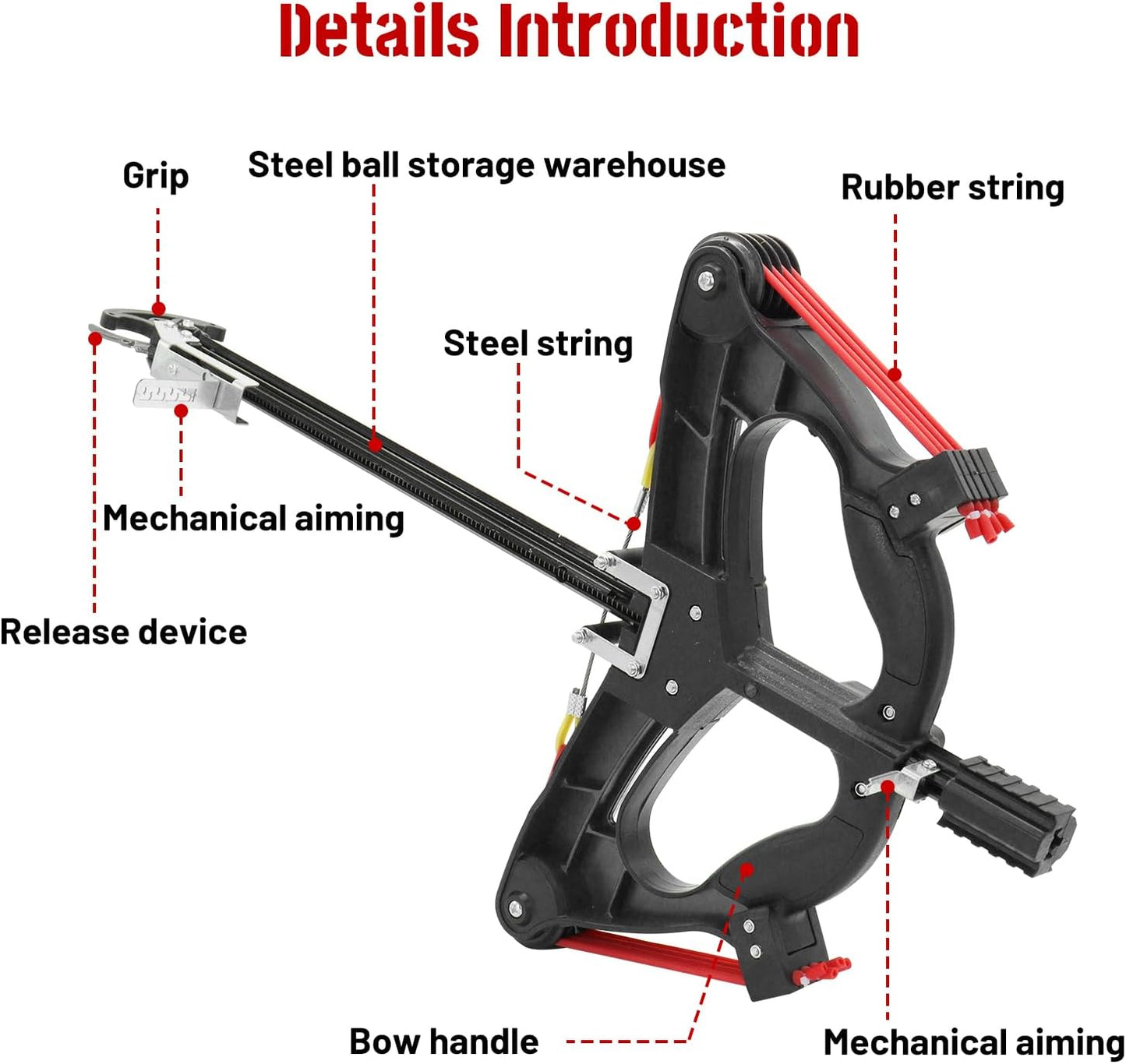 Compound Slingshot for Adult Professional High Impact Slingshot with Sight Hunting Compound Bow with Continuous Shooting