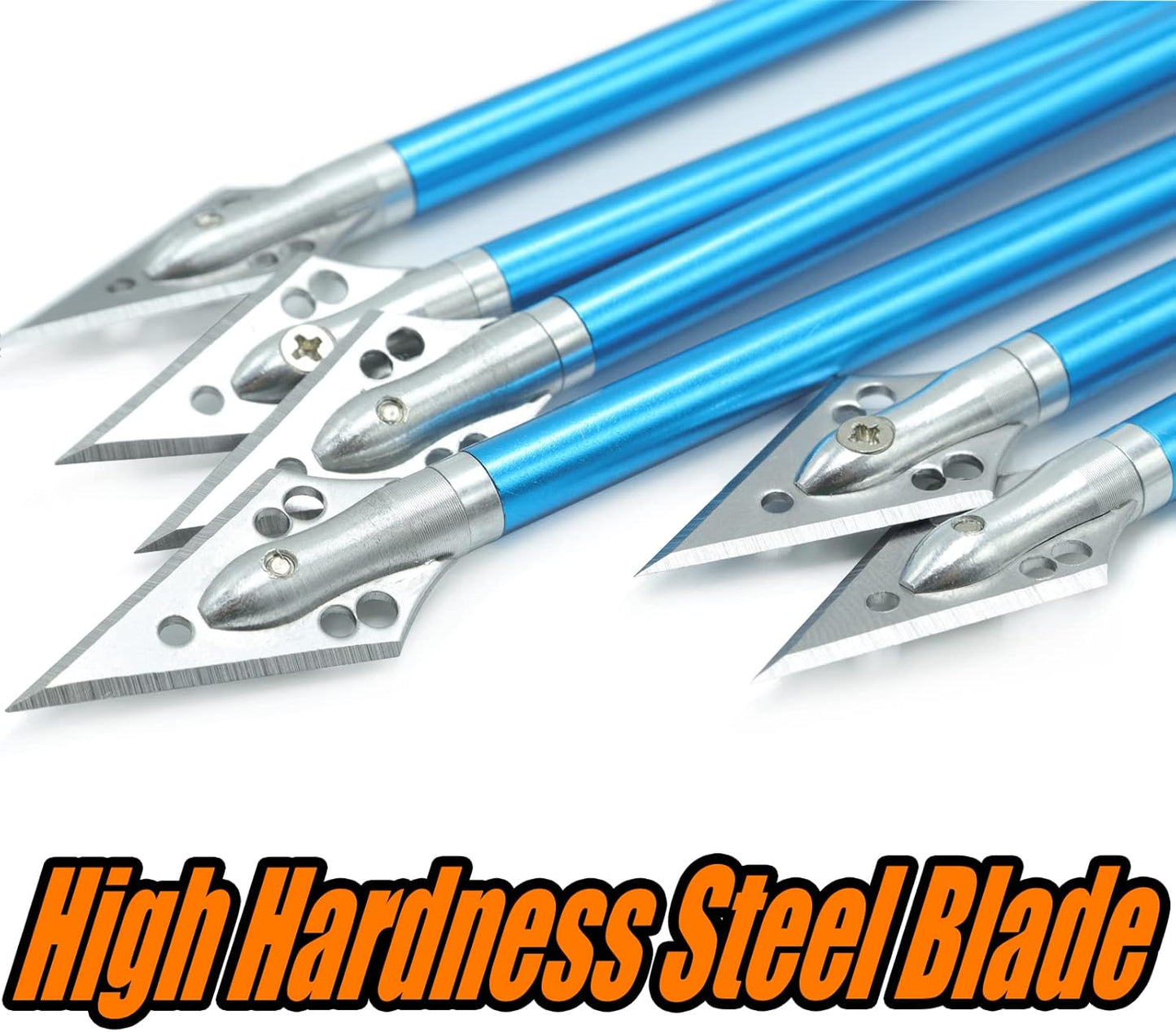6.3" Aluminum Crossbow Bolts with Steel Broadhead Tips for 50-80lbs Self Cocking Mini Crossbow Archery Outdoor Pistol Crossbow Precision Target Practice Hunting